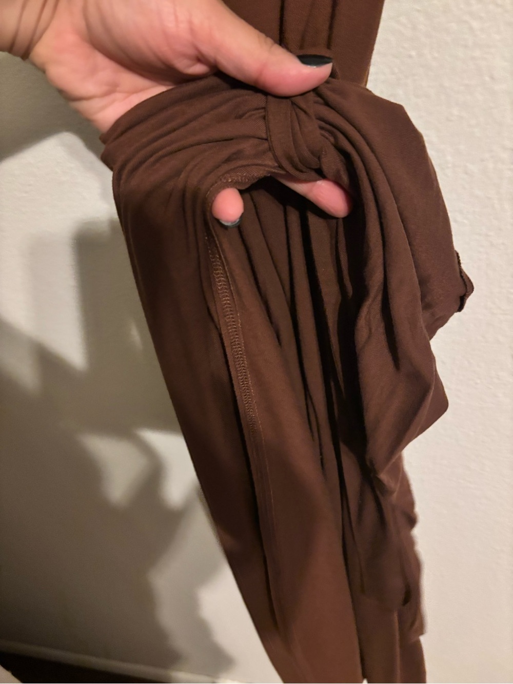 Reformation Kaila Wrap Skirt Dress in a Chestnut Brown - Picture 8 of 12